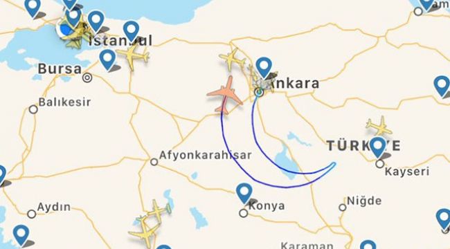 TK-1920 Gökyüzünde ay -yıldız çiziyor