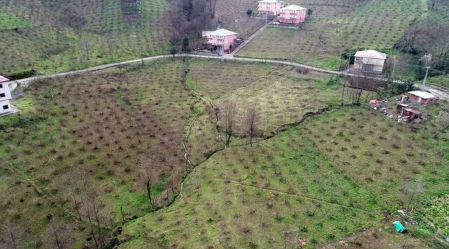 Trabzon'da heyelanlı mahallenin halkı tedirgin