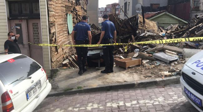 2 ay önce yanan binada yanmış insana ait kafatası bulundu
