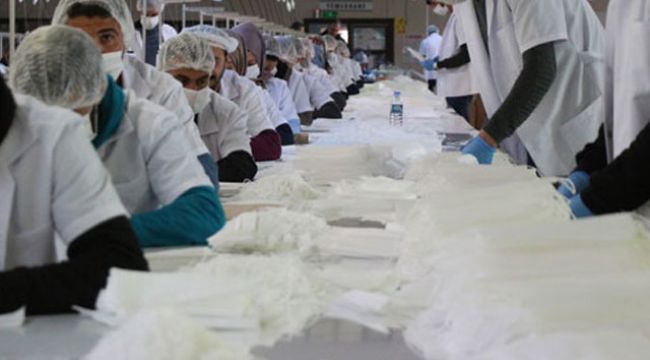 Arnavutköy'de maske üretim fabrikası kuruldu
