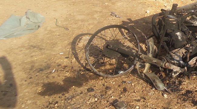 Azez ve Afrin arasındaki yolda bomba yüklü motosiklet patladı