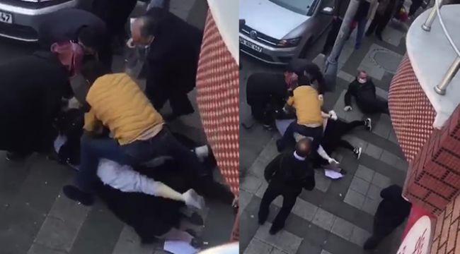 Ekmek sırasında kadınlar birbirine girdi