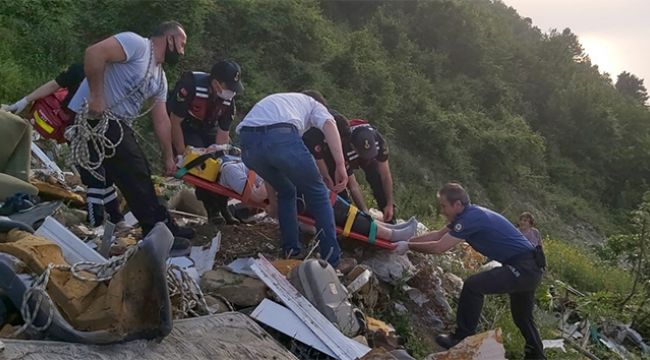 Fotoğraf çekerken uçuruma yuvarlanan genç kız 2 saatte kurtarıldı