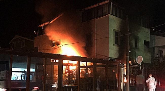 Güzellik salonu alev alev yandı