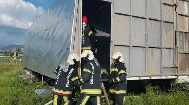 Hangarda yangın çıktı