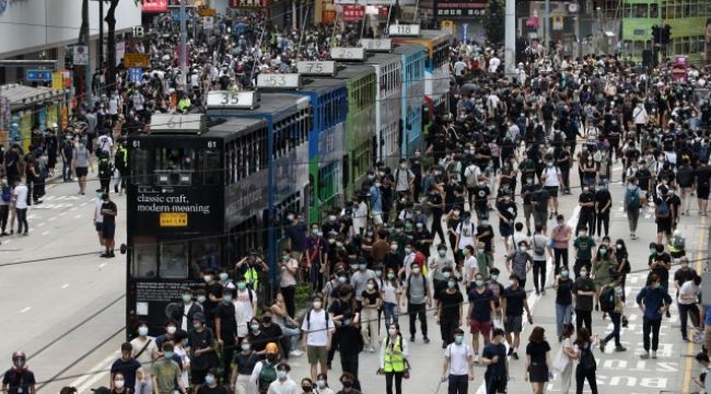 Hong Kong'da Çin'in yeni güvenlik yasa tasarısı protesto edildi