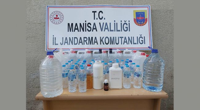 Jandarmadan sahte alkol imalatına baskın