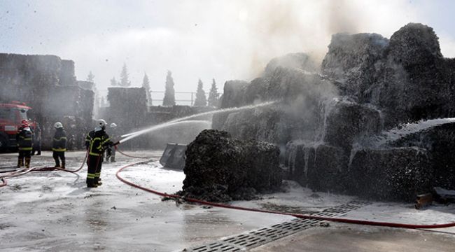 Kağıt fabrikasında yangın çıktı