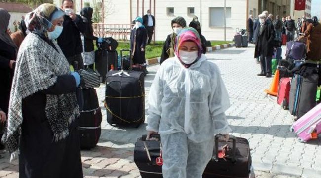 Karantinaya alınan 313 kişi memleketlerine uğurlandı