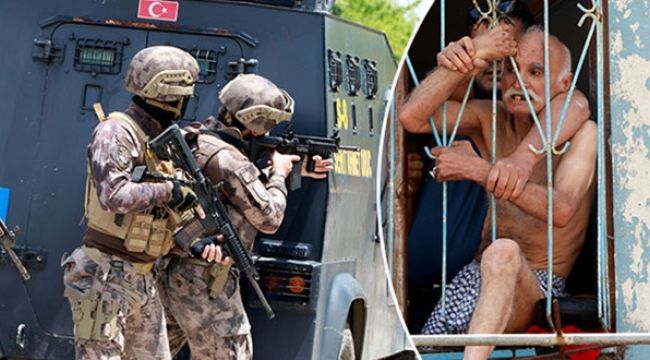 'Komando dede'  havaya ateş açıp polise direndi