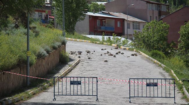 Oltu Kalesi'nden uçan taşlar tehlike saçıyor