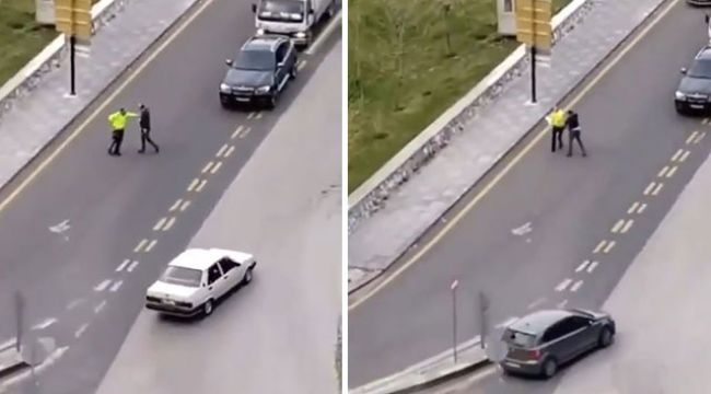 Polise saldıran sürücü hakkında işlem başlatıldı