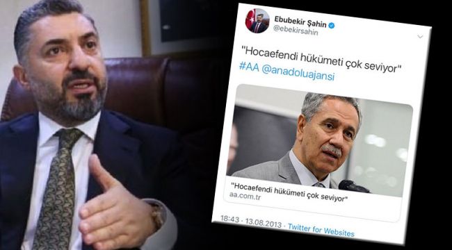 RTÜK Başkanı Ebubekir Şahin'in FETÖ paylaşımı ortaya çıktı
