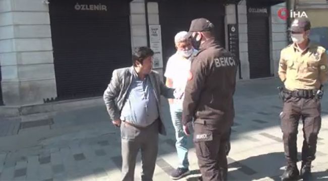 Sağlıkçıyım dedi, bekçiye kızarak maskeyi yırtıp yere attı