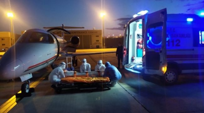 Sudan'daki Covid-19'lu vatandaş ambulans uçakla yurda getirildi