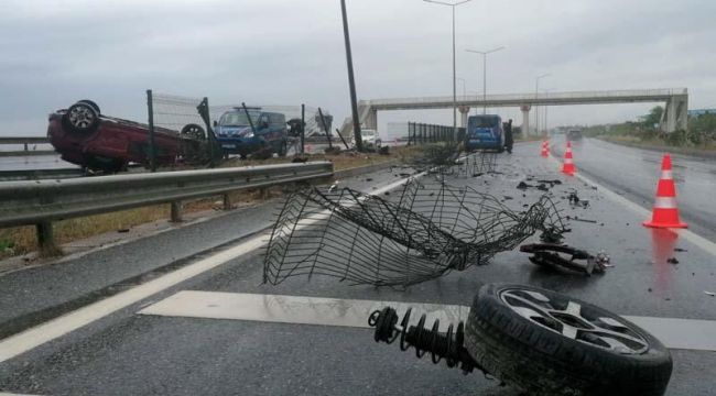 Yol savaş alanına döndü