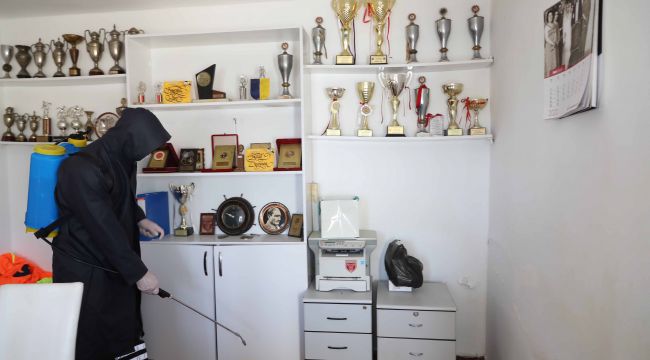 AMATÖR SPOR KULÜPLERİNİN TESİSLERİ DEZENFEKTE EDİLDİ