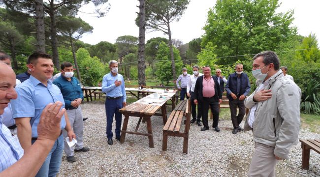 BAŞKAN KOŞTU KOZAK MUHTARLARIYLA BİR ARAYA GELDİ