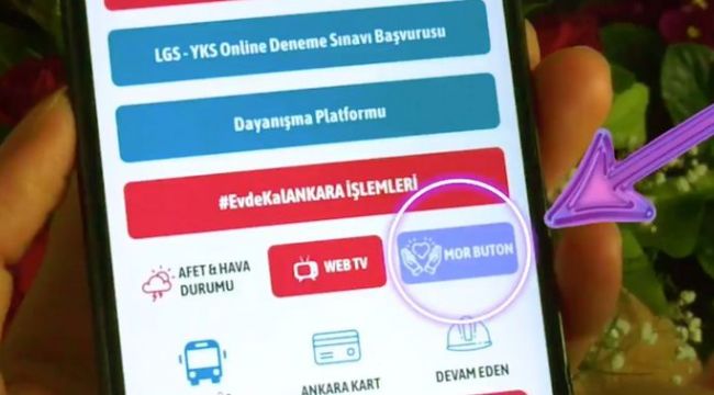 Başkent'te kadına şiddete karşı "Mor buton!"
