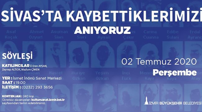 İZMİR'DE 2 TEMMUZ İÇİN ANMA PROGRAMI