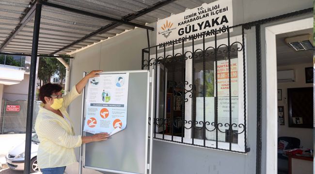 KARABAĞLAR’DA MUHTARLARA DUYURU PANOSU