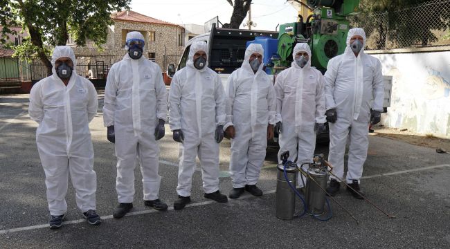 KEMALPAŞA'DA OKULLAR DEZENFEKTE EDILDI