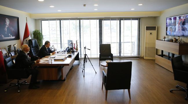 KIYI EGE BELEDİYELERİ VİDEO KONFERANS İLE TOPLANDI
