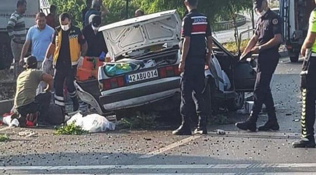Konya'da akıl almaz kaza