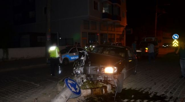 Alkollü sürücü polisten kaçtı, kaza yaptı