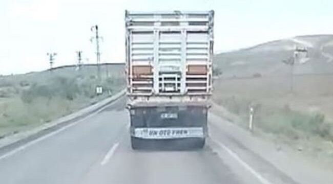 Ambulansa yol vermeyen kamyon şoförüne ceza