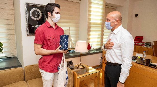 BAŞKAN SOYER YKS TÜRKİYE BİRİNCİSİNİ AĞIRLADI