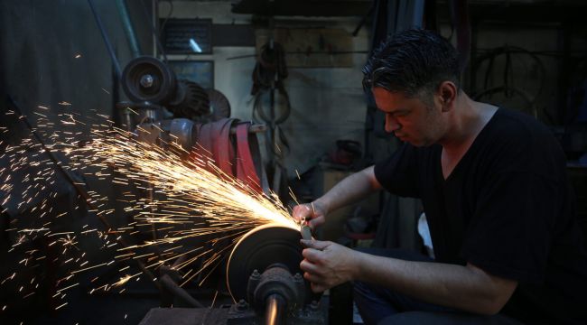 Bursa'nın tescilli bıçağında Kurban Bayramı mesaisi