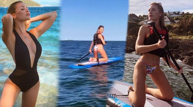 Chloe Loughnan'ın sörf macerası olaylı bitti!