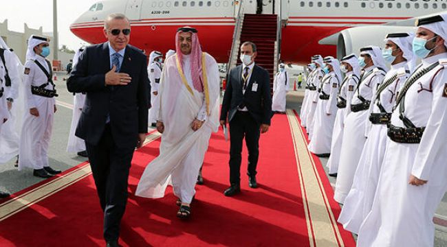 Cumhurbaşkanı Erdoğan Katar'a geldi