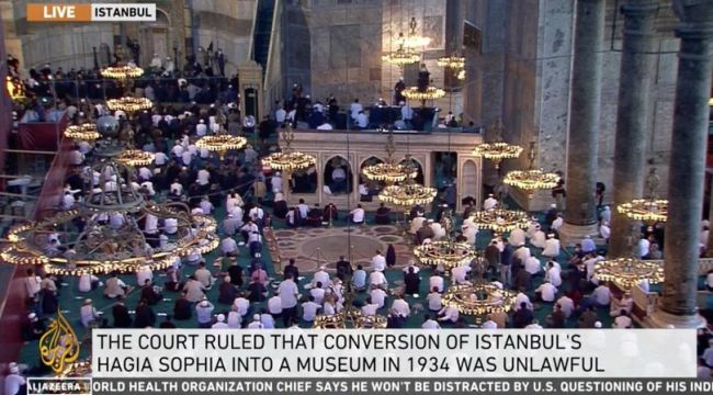 Dünya basını Ayasofya'nın açılışını böyle gördü!