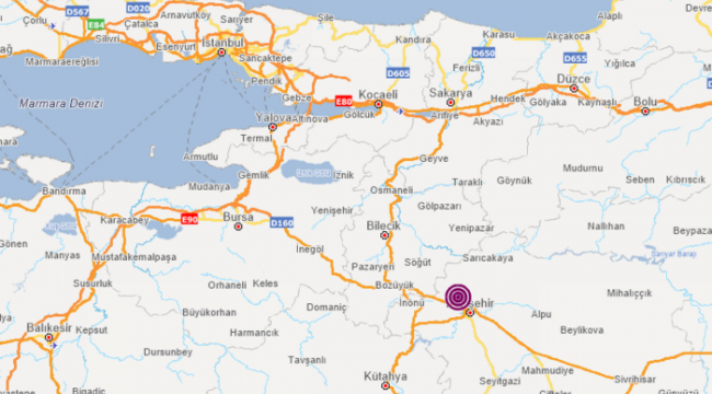 Eskişehir'de korkutan  deprem