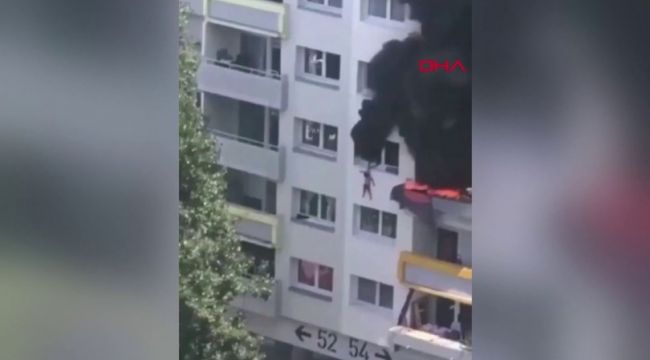 Fransa’da iki çocuk, yanan binanın camından atlayarak kurtuldu