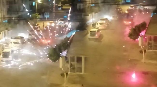 Havai fişek kutusu alev aldı, herkes kaçacak yer aradı