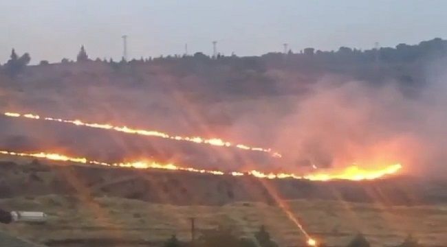 İZMİR'DE KORKUTAN YANGIN