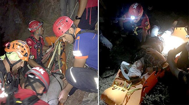 Kelebekler vadisinde düşen Ukraynalı iki turist kurtarıldı