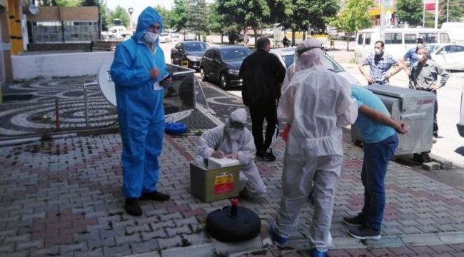 Konya'da iki ev 14 günlük karantinaya alındı