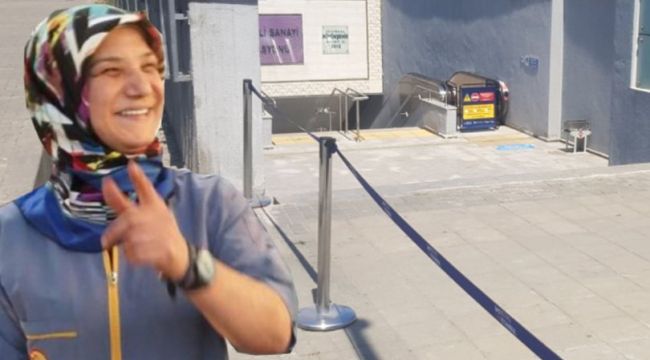 Metro istasyonu yürüyen merdivenine binen kadın, dehşet yaşadı