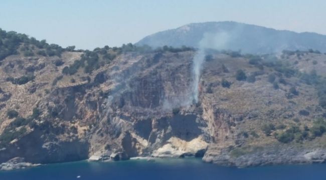 Muğla'da cennet koyda korkutan yangın