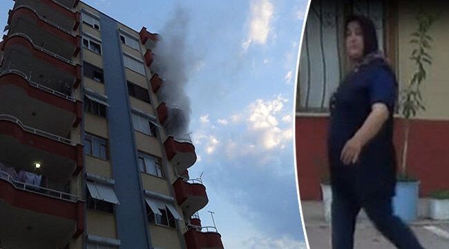 Sinir kriz geçiren kadın, kocasının eşyalarını balkonda yaktı