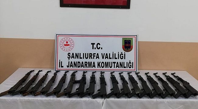 Suriye sınırında 17 adet uzun namlulu silah ele geçirildi