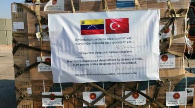 Türkiye'den Venezuela'ya tıbbi malzeme yardımı