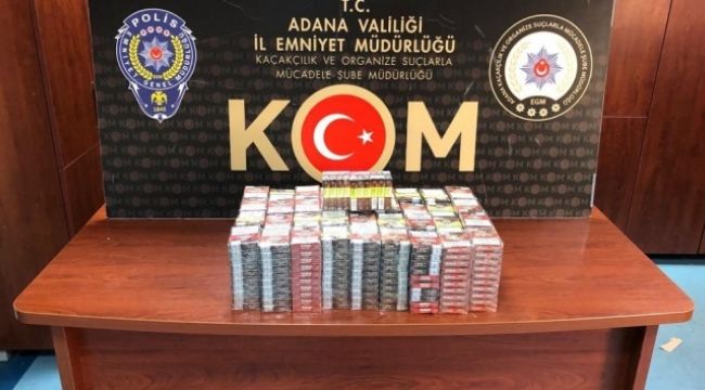 Adana'da kaçak içki ve puro operasyonu