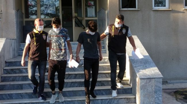 Akrobat hırsızlar önce kameraya sonra polise yakalandı