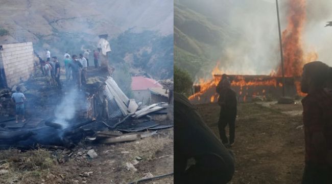 Alev alan ev kullanılamaz hale geldi