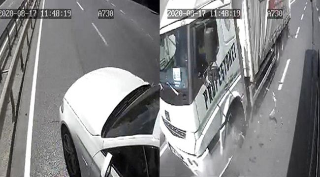 Arnavutköy’de makas kazası kamerada